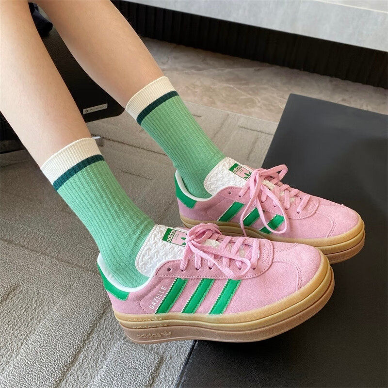 Adidas Shoes Samba - Adidas IE0420 Retro Damen Wildleder-Sneaker Rosa-Grün