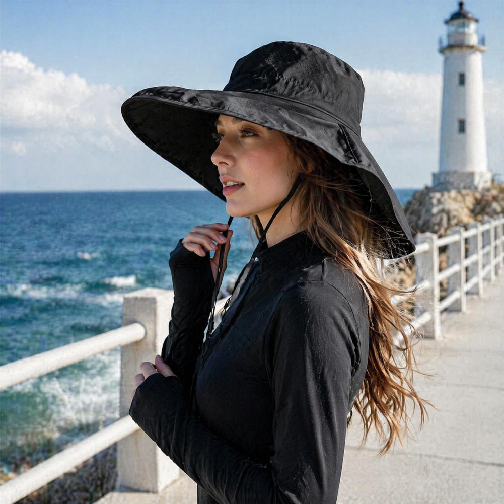 Hat Floppy Wide - Atmungsaktiver Angelhut aus Netzstoff, Damen-Sonnenhut mit