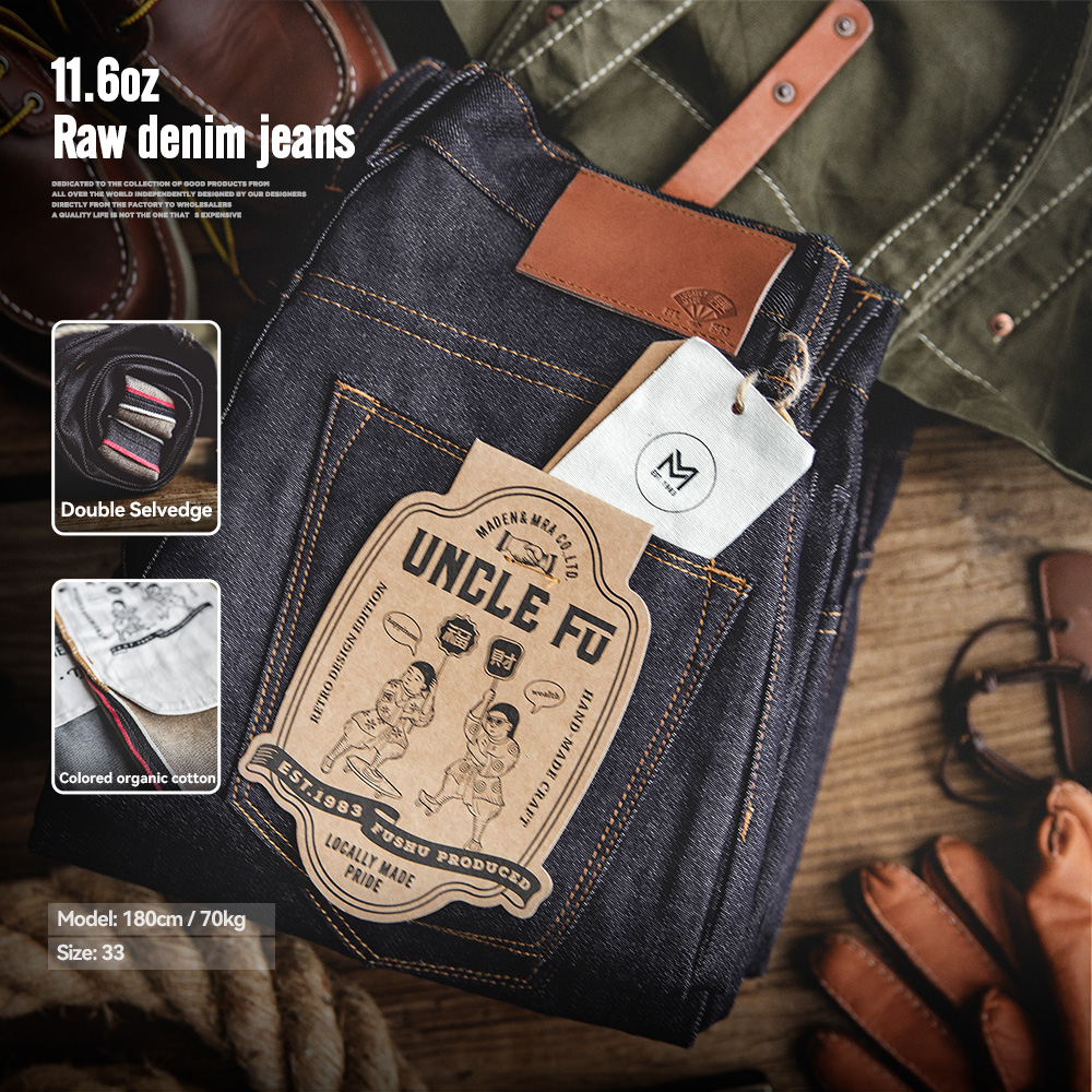 Levis Jeans 501 - Maden Retro 11,6 Unzen Selvedge Raw