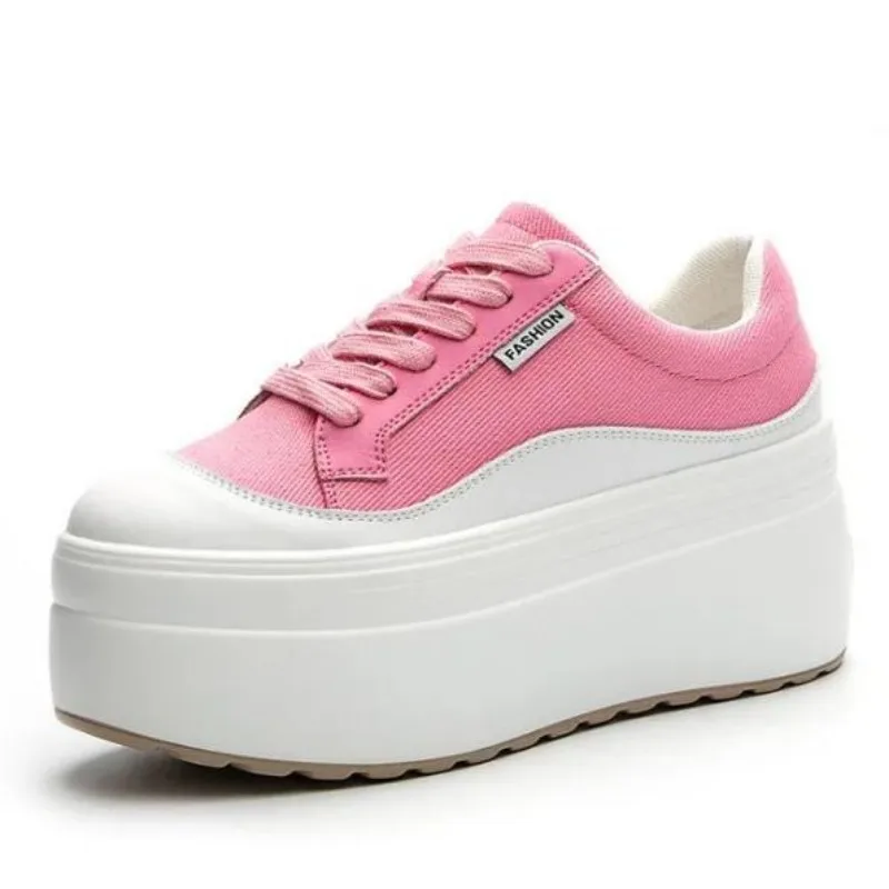 Wedge Espadrille Women - 8cm Neue Leinwand Echtes Leder Frauen