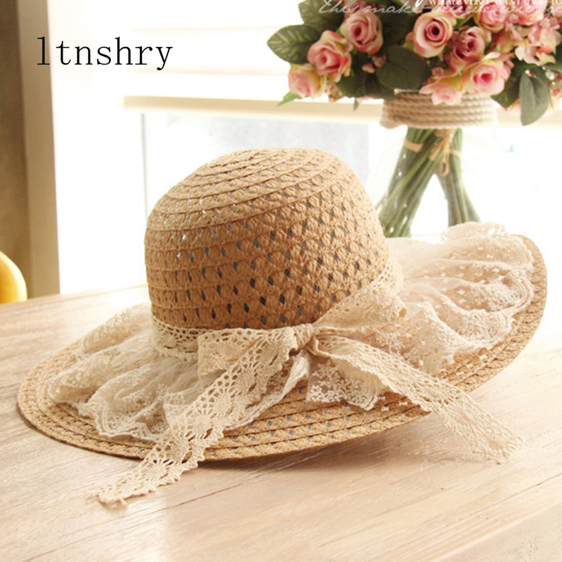 Hat Floppy Wide - Frauen Spitze Sonne Hüte Für Breite