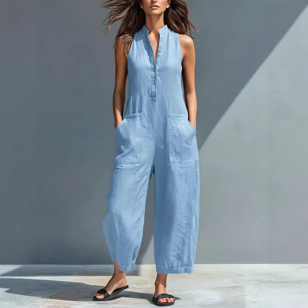 Damen-Overall aus Leinen-Baumw – Jumpsuit Linen Relaxed Bewertung und Preis