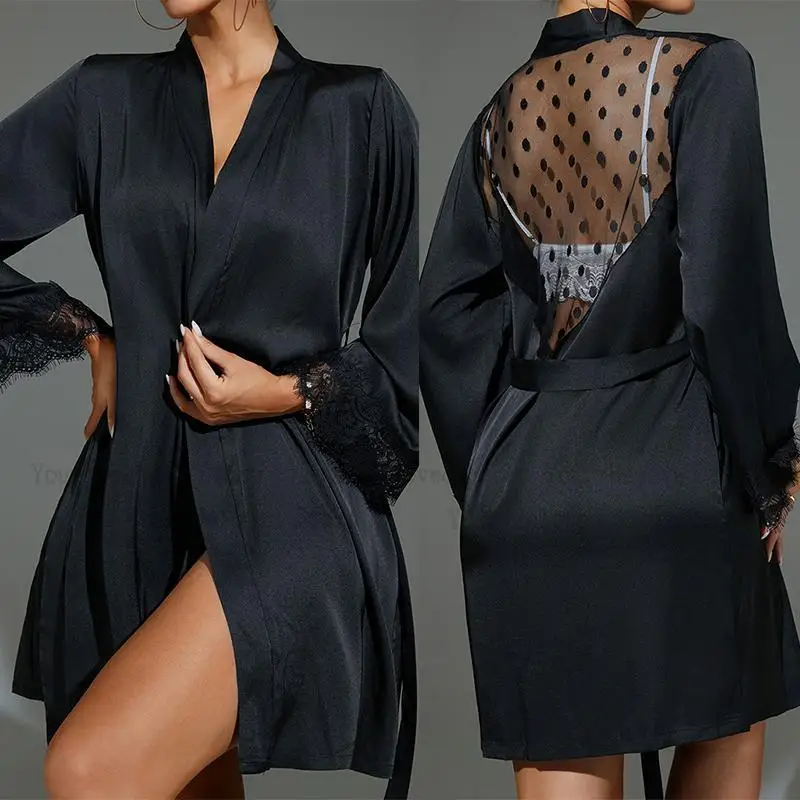 Kurzer Kimono Schwarz Sheer Me – Kimono Sheer Floral Bewertung und Preis