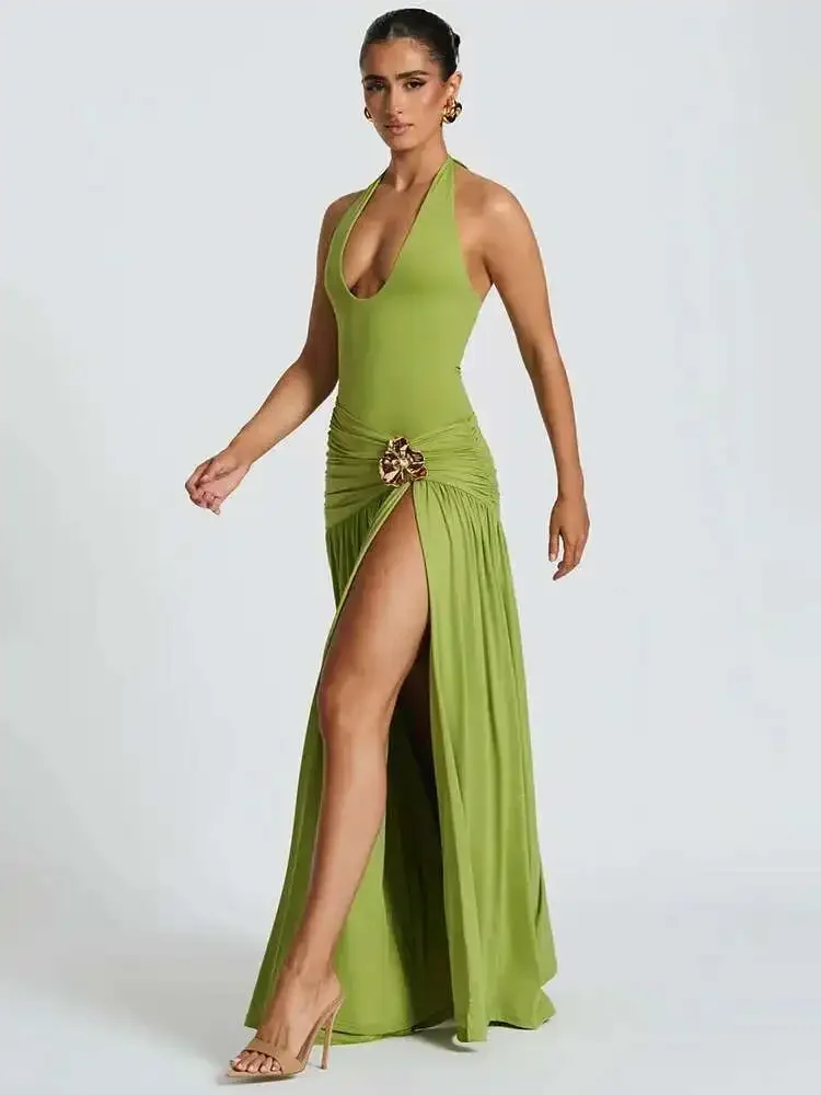 Elegantes, sexy, rückenfreies  – Maxi Dress Halter Bewertung und Preis